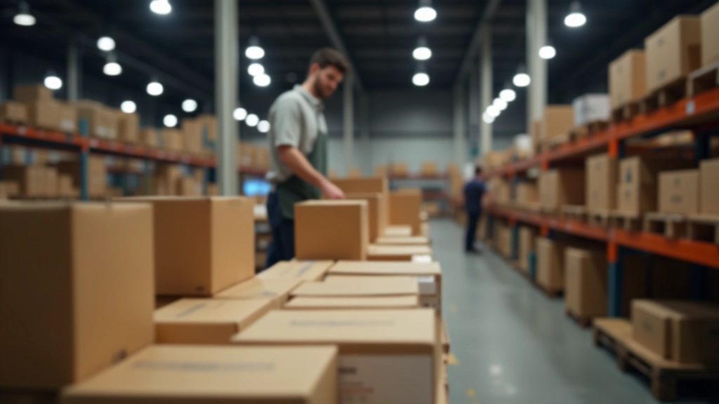 Fulfillment centrum met automatische sorteerlijnen en pakketverwerking